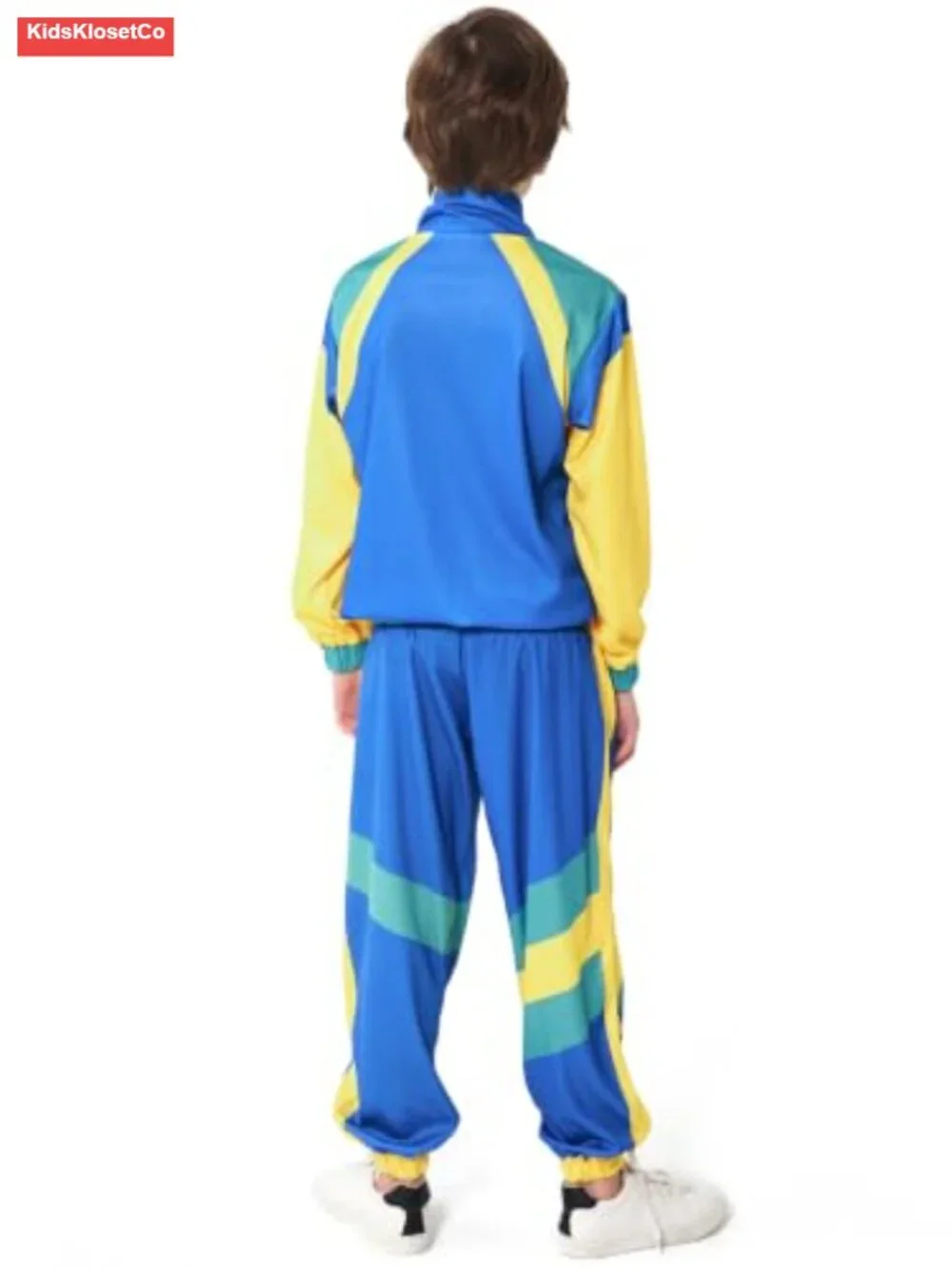80s 90s Retro Tracksuit Costume for Boys, 3-Piece with Headband, Hip Hop Dance